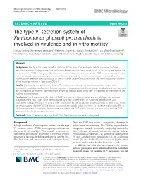 The Type VI Secretion System of Xanthomonas Phaseoli Pv