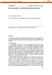 1 .L. Throughout This Paper K Is a Non-Archimedean, Non-Trivially Valued, Complete Field with a Valuation 1