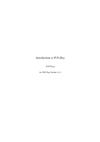 Introduction to POV-Ray