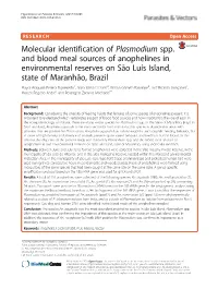 Molecular Identification of Plasmodium Spp