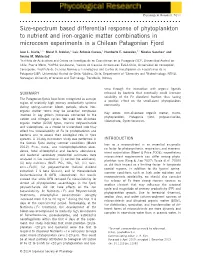 Sizespectrum Based Differential Response of Phytoplankton To