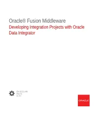 Developing Integration Projects with Oracle Data Integrator