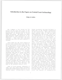 Introduction to the Papers on Central Coast Archaeology