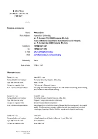 Name ARTURO CHITI Work Address Humanitas University, Via A