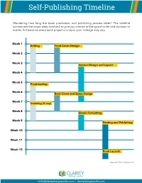 Self-Publishing Timeline