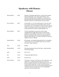 Speakeasy with Denene: Flower