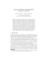 Two-Way Automata Characterizations of L/Poly Versus NL