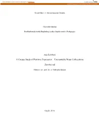 A Corpus Study of Partitive Expression – Uncountable Noun Collocations