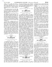 CONGRESSIONAL RECORD— Extensions of Remarks E1521 HON