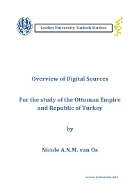 Overview of Digital Sources for the Study of The