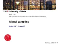 Signal Sampling