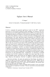 Sigspec User's Manual