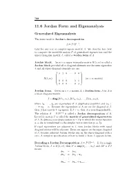 11.6 Jordan Form and Eigenanalysis