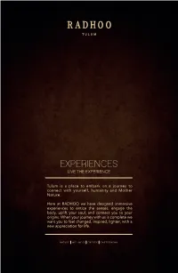Experiences Live the Experience