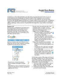 Google Docs Basics Website