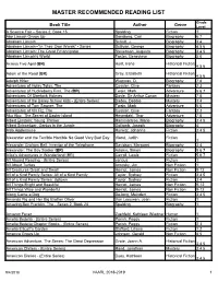Master Recommended Reading List