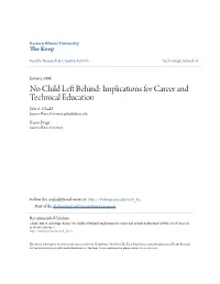 No Child Left Behind: Implications for Career and Technical Education Julie A