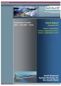 Panel Report Draft Regional Spatial Strategy for the South West