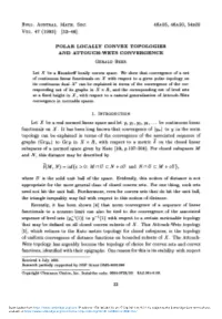 Polar Locally Convex Topologies and Attouch-Wets Convergence