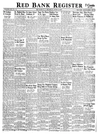 Red Bank Register Per Copy Volume Lxx, No