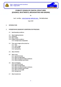 Stability Design of Coastal Structures (Seadikes, Revetments, Breakwaters and Groins)
