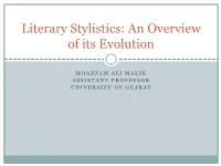 Stylistics: an Overview of Its Evolution