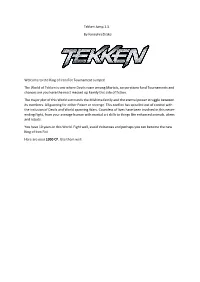 Tekken Jump 1.3. by Fancyfiredrake Welcome to the King of Iron Fist