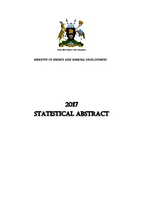 2017 Statistical Abstract – Ministry of Energy and Mineral Development
