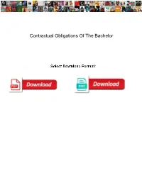 Contractual Obligations of the Bachelor