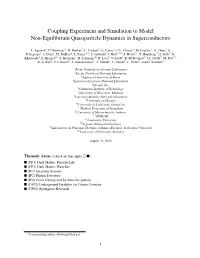 Coupling Experiment and Simulation to Model Non-Equilibrium Quasiparticle Dynamics in Superconductors