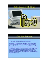 Data Access with Linux