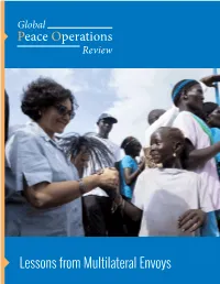 Lessons from Multilateral Envoys GLOBAL PEACE OPERATIONS REVIEW