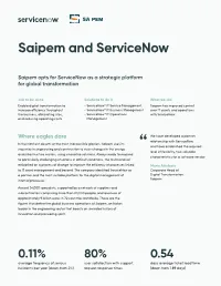 Saipem and Servicenow