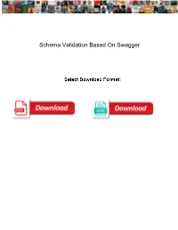 Schema Validation Based on Swagger