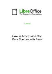 How to Access and Use Data Sources with Base Copyright