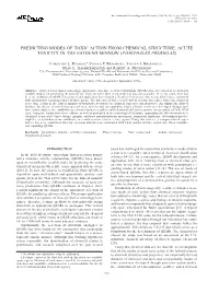 Predicting Modes of Toxic Action from Chemical Structure: Acute Toxicity in the Fathead Minnow (Pimephales Promelas)