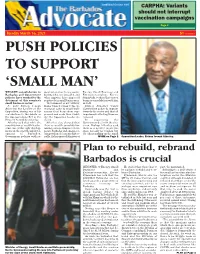 Push Policies to Support 'Small Man'