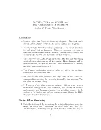 References Finite Affine Geometry