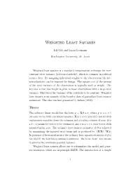 Weighted Least Squares