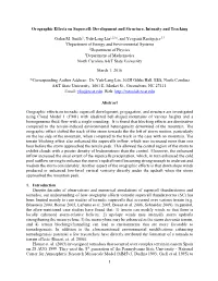 1 Orographic Effects on Supercell: Development and Structure