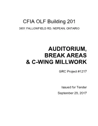 Auditorium, Break Areas & C-Wing Millwork
