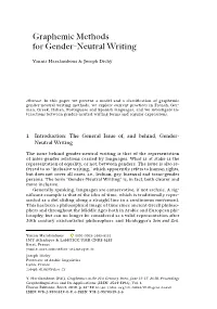 Graphemic Methods for Genderneutral