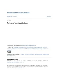 Reviews of Recent Publications