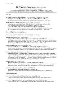 Tim Conway CV 1