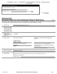 Voluntary Petition for Non-Individuals Filing for Bankruptcy 4/16 If More Space Is Needed, Attach a Separate Sheet to This Form