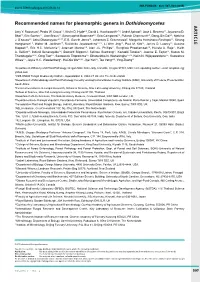 AR TICLE Recommended Names for Pleomorphic Genera In