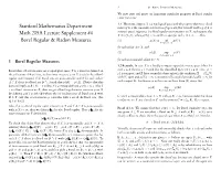 Stanford Mathematics Department Math 205A Lecture Supplement #4