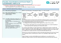 2019 Equality Screening Template