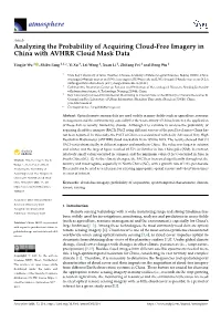 Analyzing the Probability of Acquiring Cloud-Free Imagery in China with AVHRR Cloud Mask Data