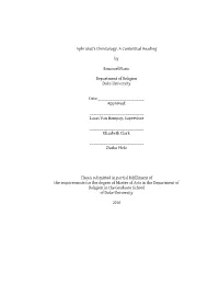 Aphrahat's Christology. a Contextual Reading by Emanuel Fiano Department of Religion Duke University Date